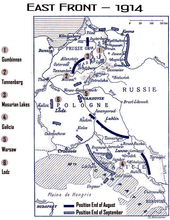 Roads to the Great War Map Series 21 — Eastern Front 1914 Six Major