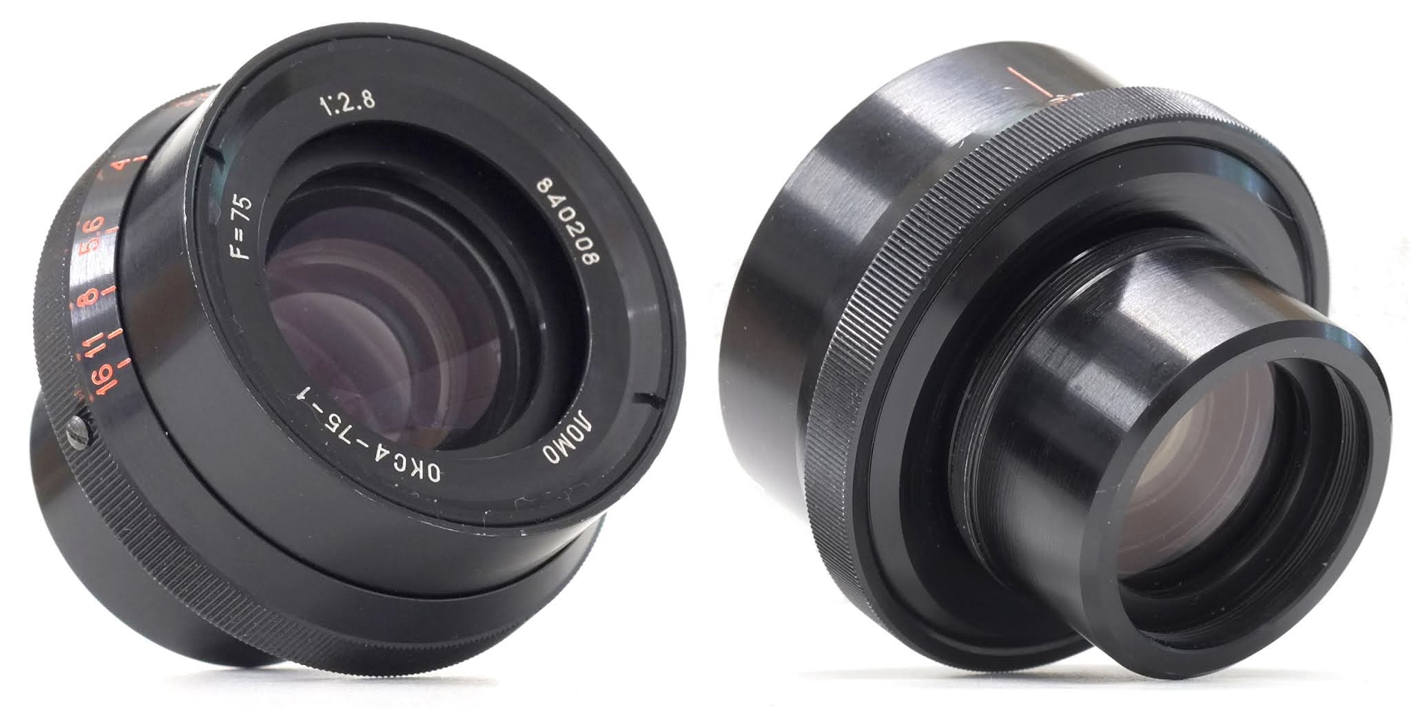 M42 MOUNT SPIRAL: LOMO OKC1-56-1 56mm F3 and OKC4-75-1 75mm F2.8 (70mm film lenses)