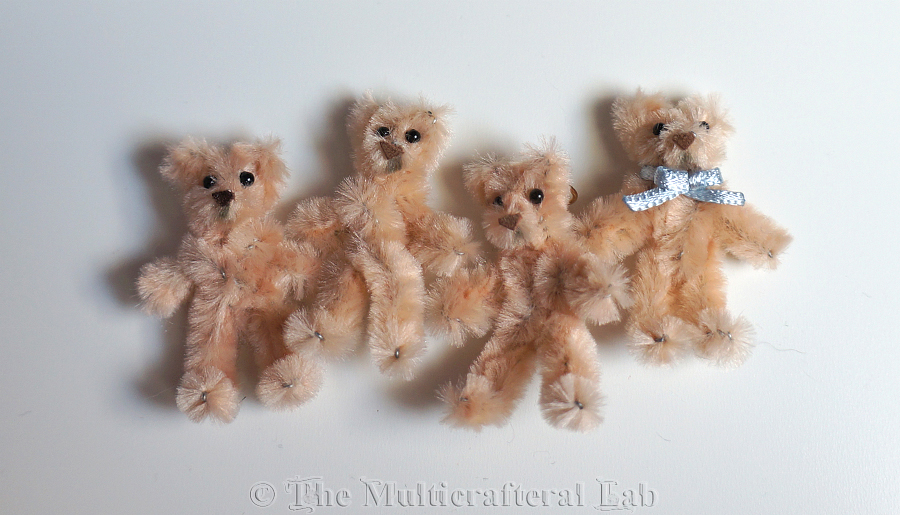 Super Cute Tiny Teddy Bear Made With Pipe Cleaners. – The Kids Niche