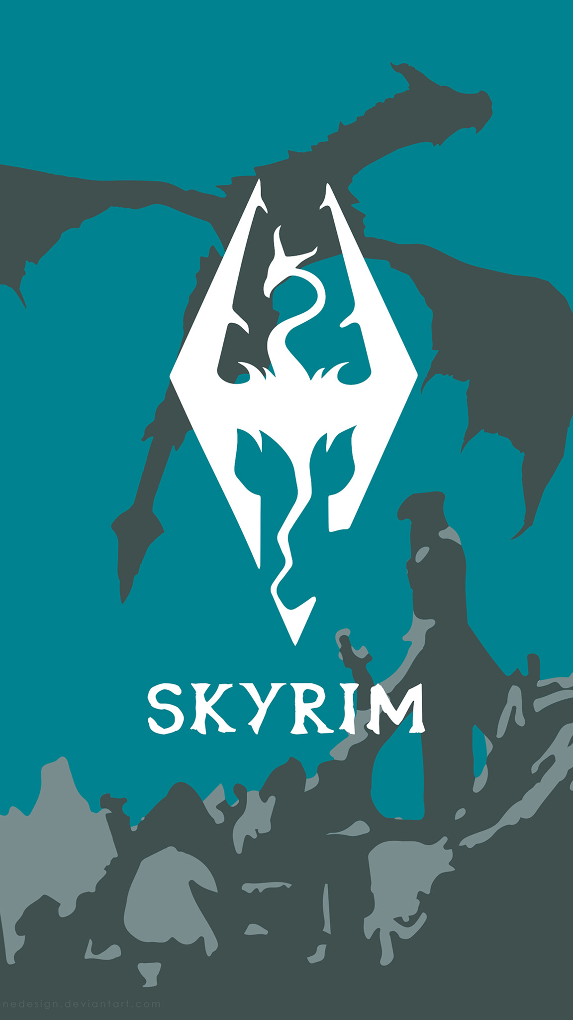 Skyrim Logo dragon HD phone wallpaper  Peakpx