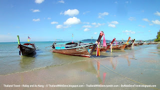Ao Nang Beach - longtail boats on Ao Nang Beach