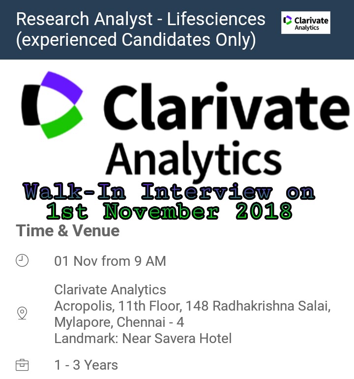 research analyst job in chennai