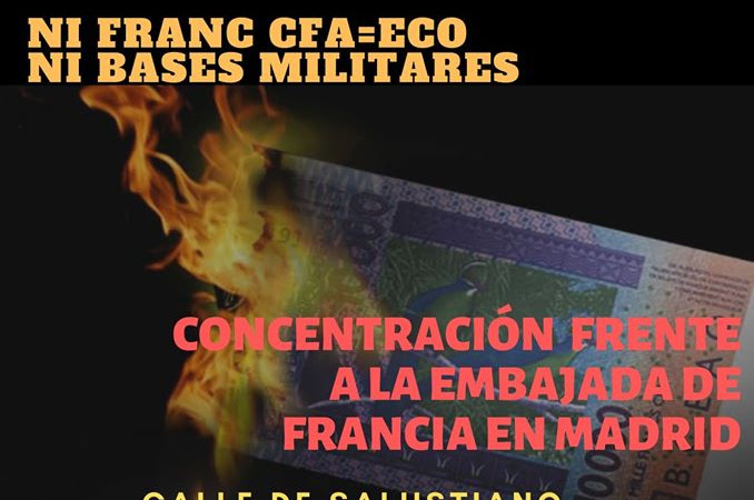 Concentración contra el colonialismo francés en África