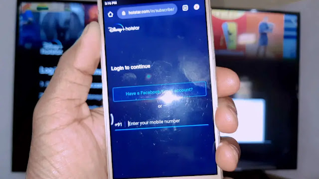enter your phone number here hotstar login page for tv activation