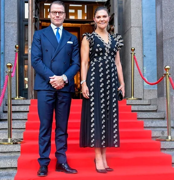 Crown Princess Victoria wore a new chiffon dress from Giambattista Valli x HM.  Crown Princess Victoria wore Giambattista Valli x HM lace dress