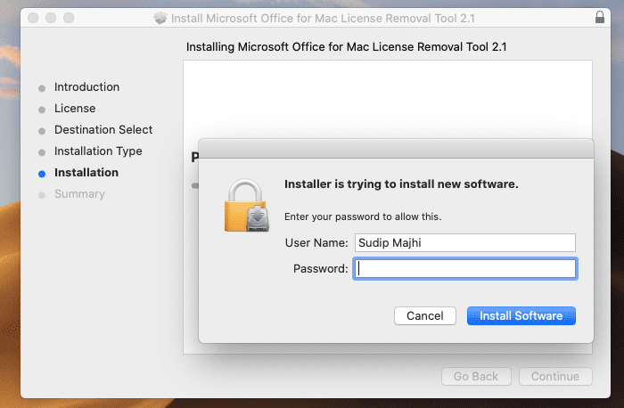 MacからOffice365ライセンスを削除する方法