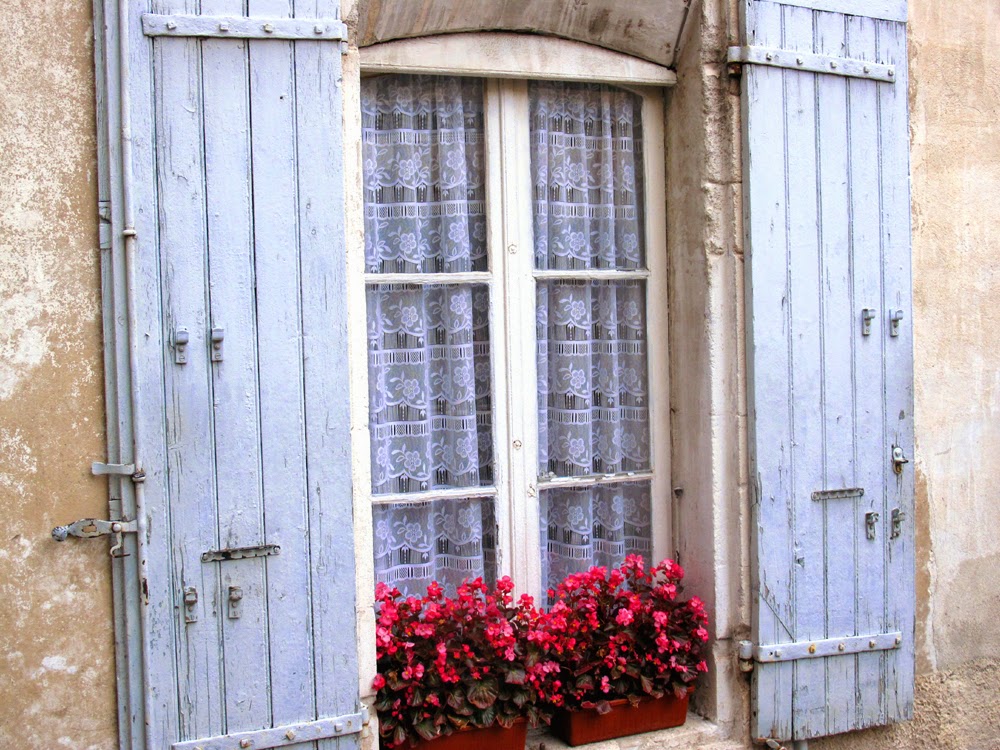 Shabby chic French shutters in Provence