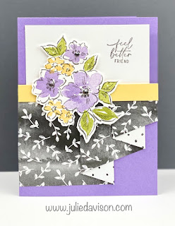 SAB Spotlight: Stampin' Up! Beautifully Penned Pleated Paper Fold Tutorial ~ Stampin' Up! Hand Penned Floral Punch ~ www.juliedavison.com #stampinup