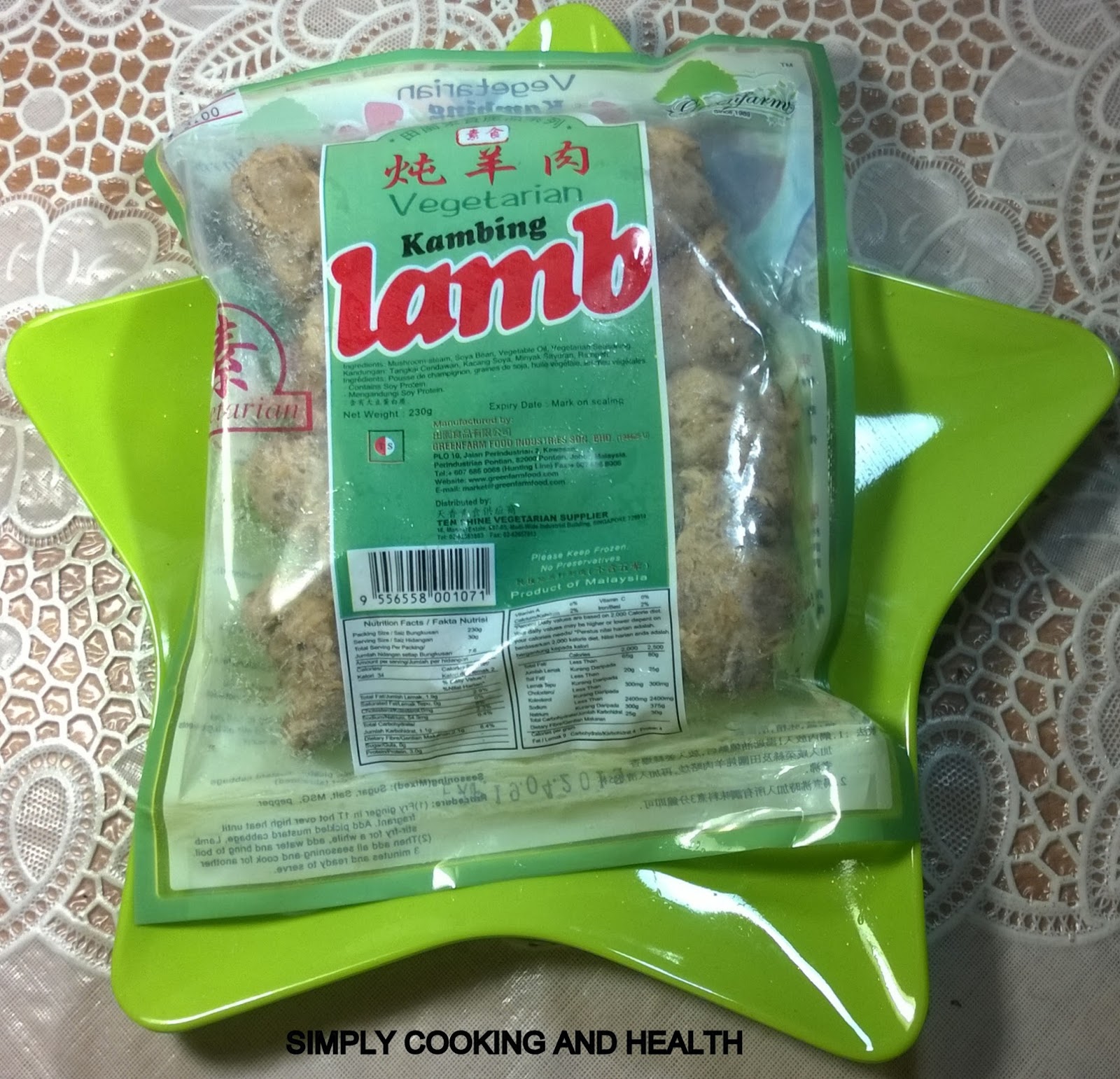 Simply Cooking and Health Spicy vegetarian lamb curry with coconut milk