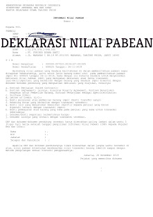 Contoh dokumen deklarasi nilai pabean-DNP