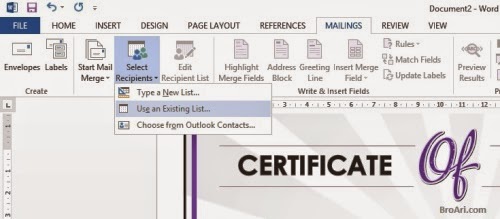 Langkah-Langkah Membuat Mail Merge pada MS Word