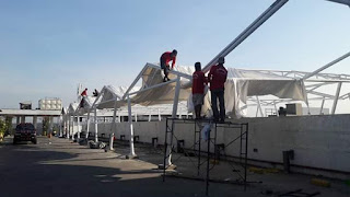 Tenda membrane/Canopy membrane tukang pembuat  tenda membrane di jakarta timur