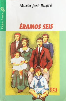 Éramos seis. Maria José Dupré. Editora Ática (São Paulo-SP). Coleção Vaga-Lume. 1999-2009 (40ª e 41ª edição). ISBN: 85-08-00100-2 e 978-85-08-00100-2 (a partir de 2008). Capa de Terezinha Bissoto (ilustração) e Ary Almeida Normanha (leiaute). Ilustrações de Terezinha Bissoto. 