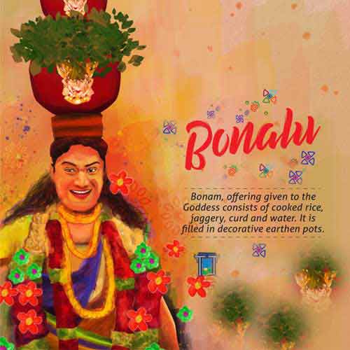 Bonam during Bonalu Festival in Telangana