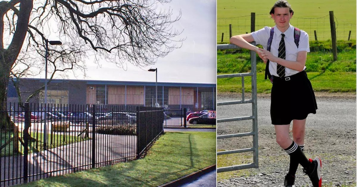 Scottish Schoolboy Protests Against School Dress Code By Wearing His Sister's Skirt