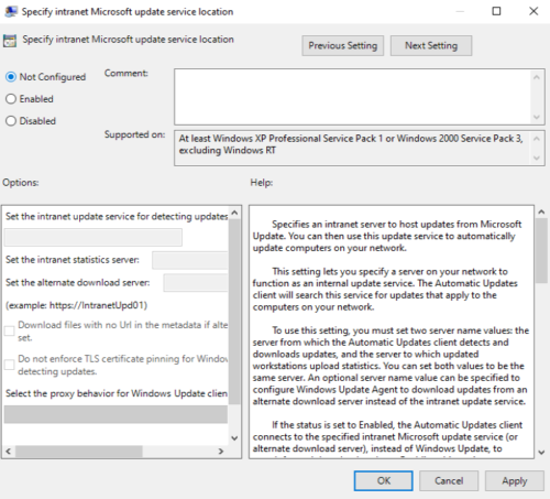 ข้อผิดพลาด WSUS 80072EE6