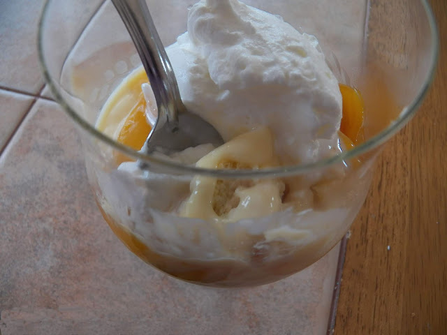 Individual Caramelized Peach Trifle