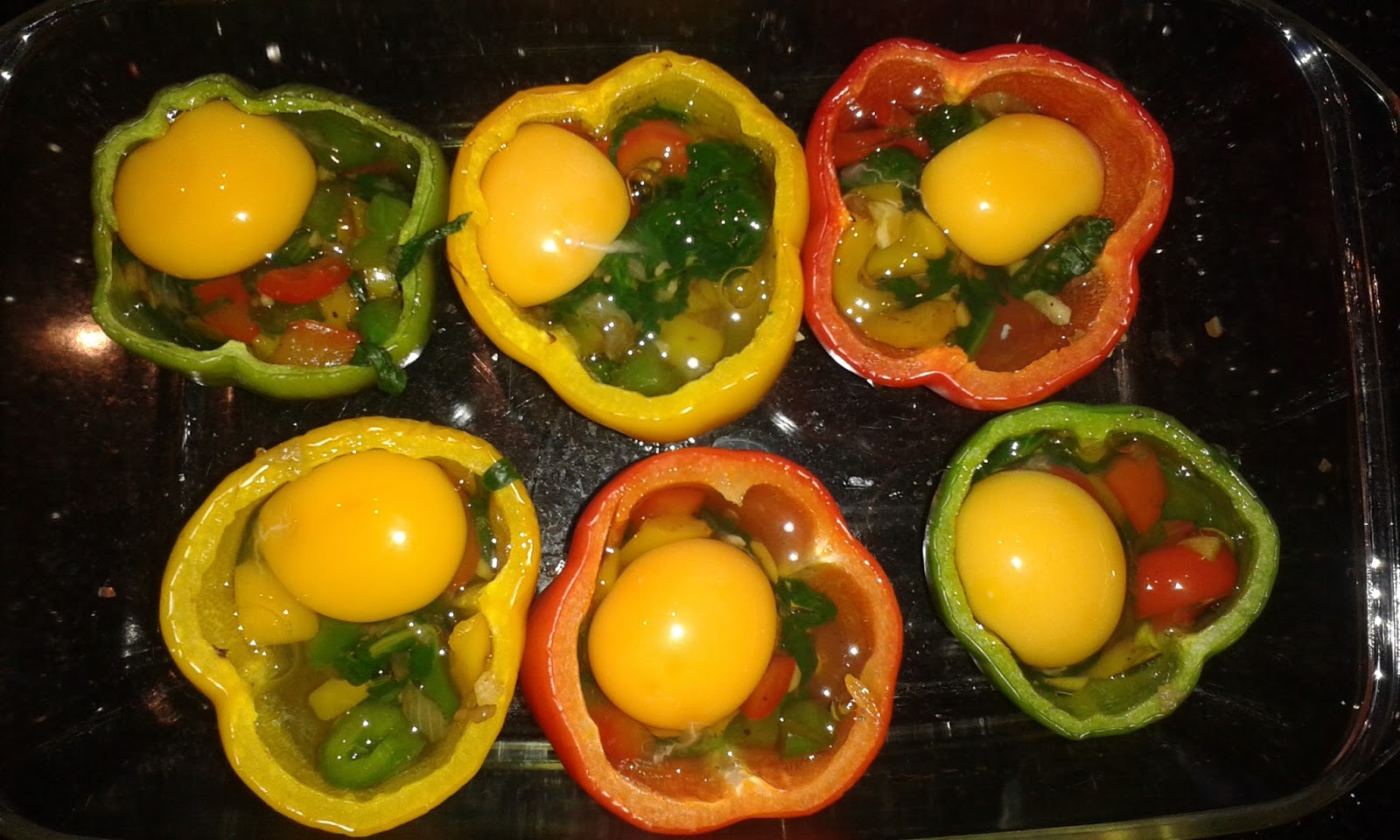 Wessels Küchenwelt: Paprika gefüllt mit Spinat und Ei