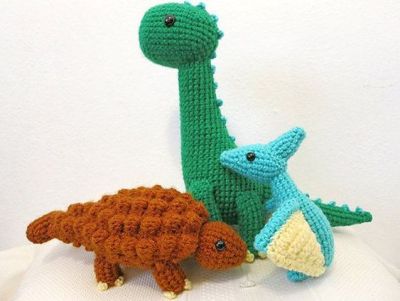 receitas de dinossauro em amigurumi