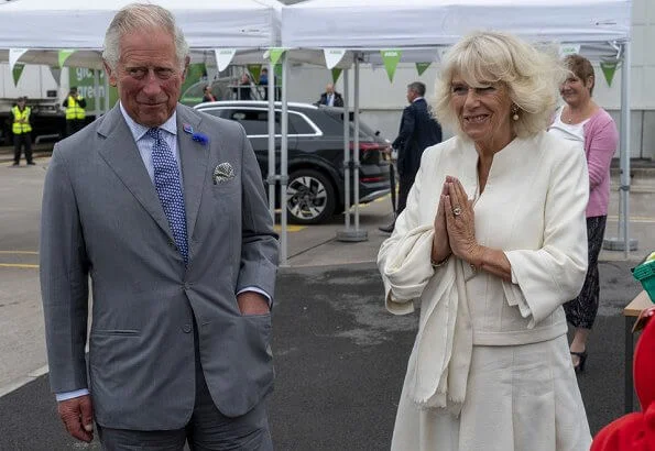 The Prince of Wales and The Duchess of Cornwall visited Asda Distribution Centre and Turnbull and Asser shirt company