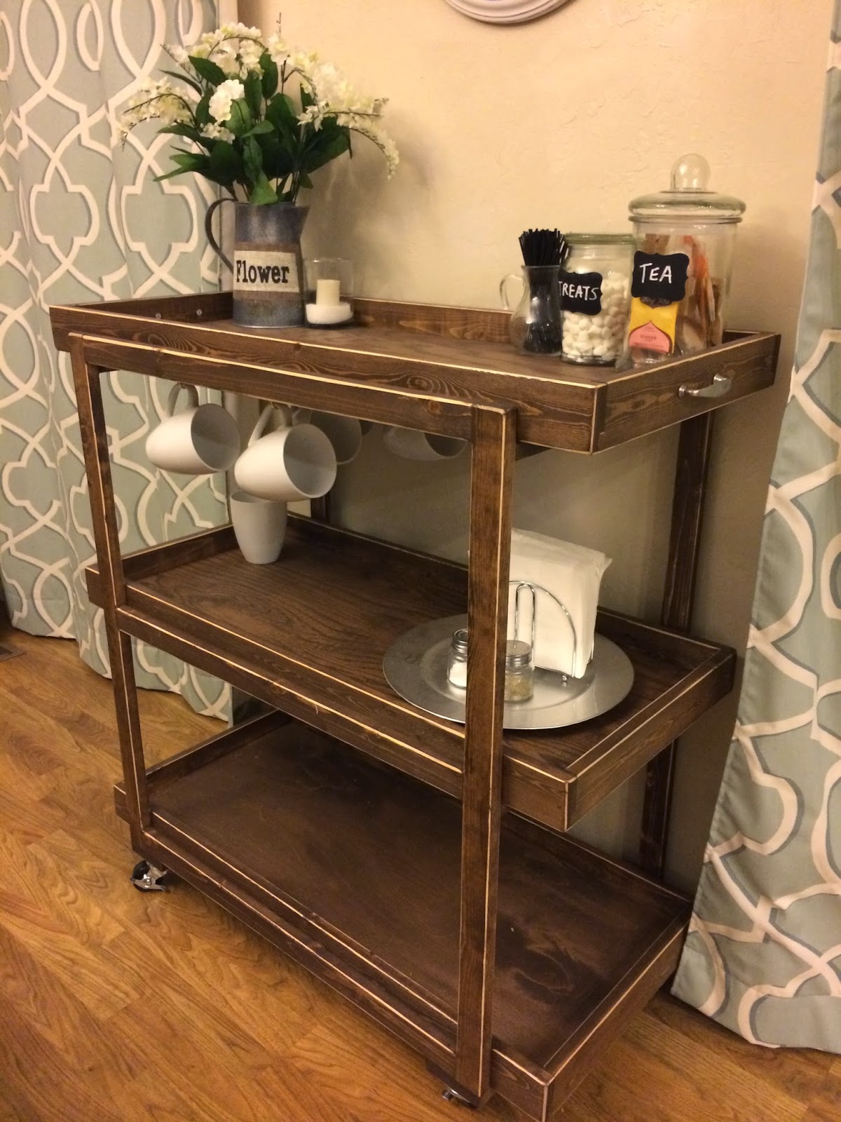Popular with the Poplins DIY Coffee Cart