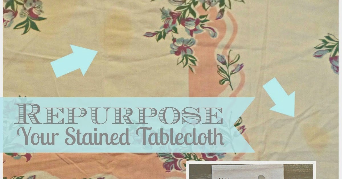 Repurpose Stained Tablecloth as Flatware Pockets! My Thrift Store