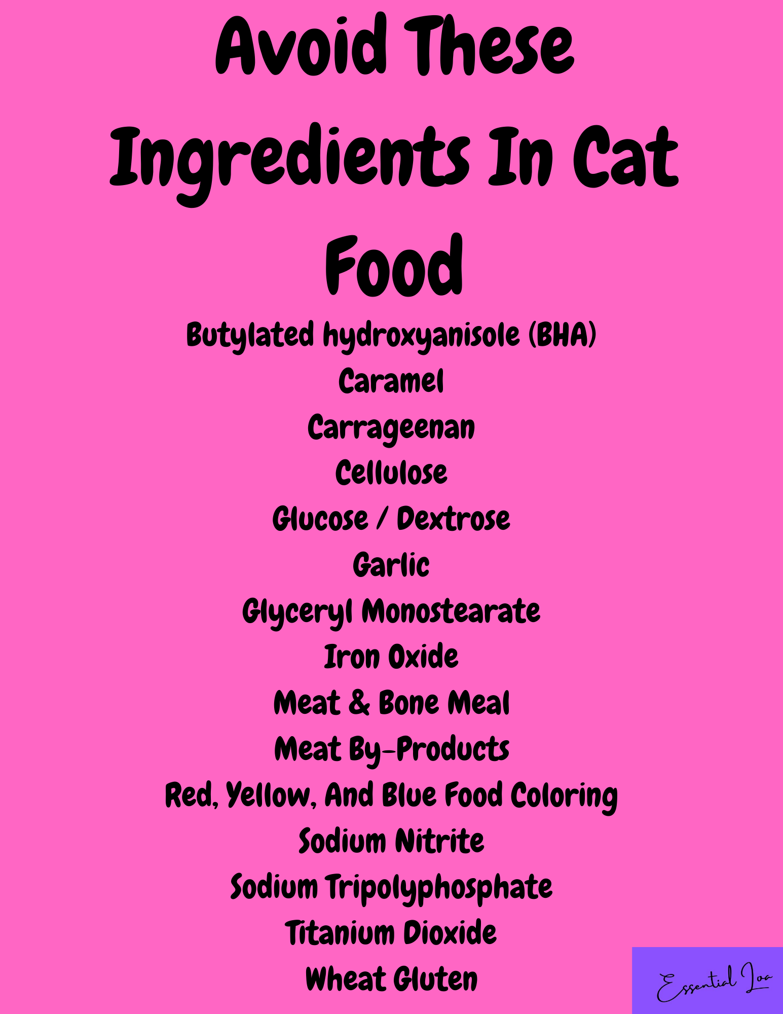 Cat Food Ingredients To Avoid