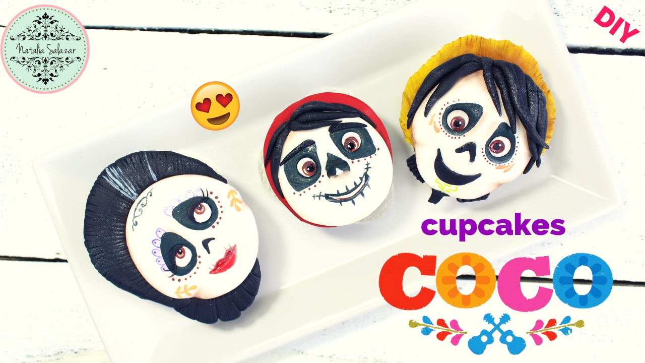 Cómo decorar Cupcakes de la película COCO de la Disney-Pixar 😍😃