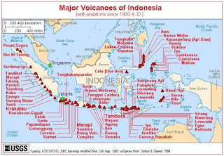 Peta geologi gunung emas dan gunung berapi Indonesia