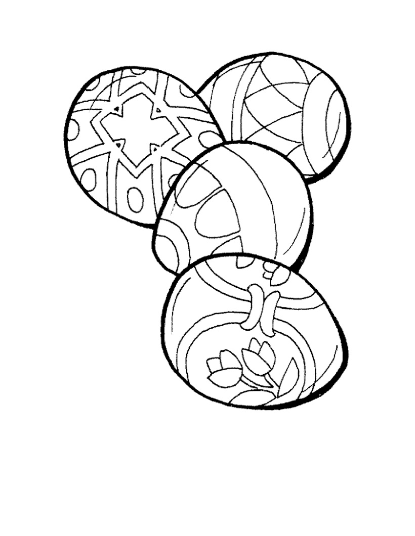 EASTER COLOURING EASTER COLORING PAGE EGGS