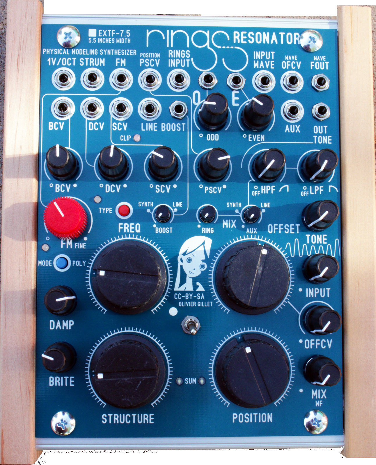 MATRIXSYNTH Bluelantern DIY Extrusion Format Desktop Resonator Synth