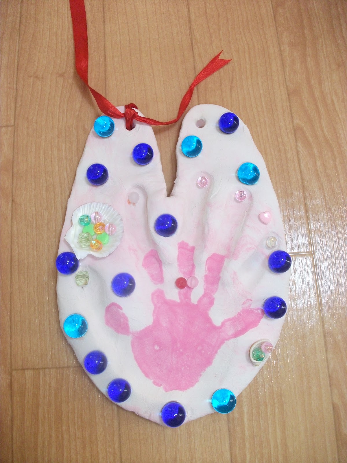 Mother and Baby Hand Print Clay Craft | Preschool ...