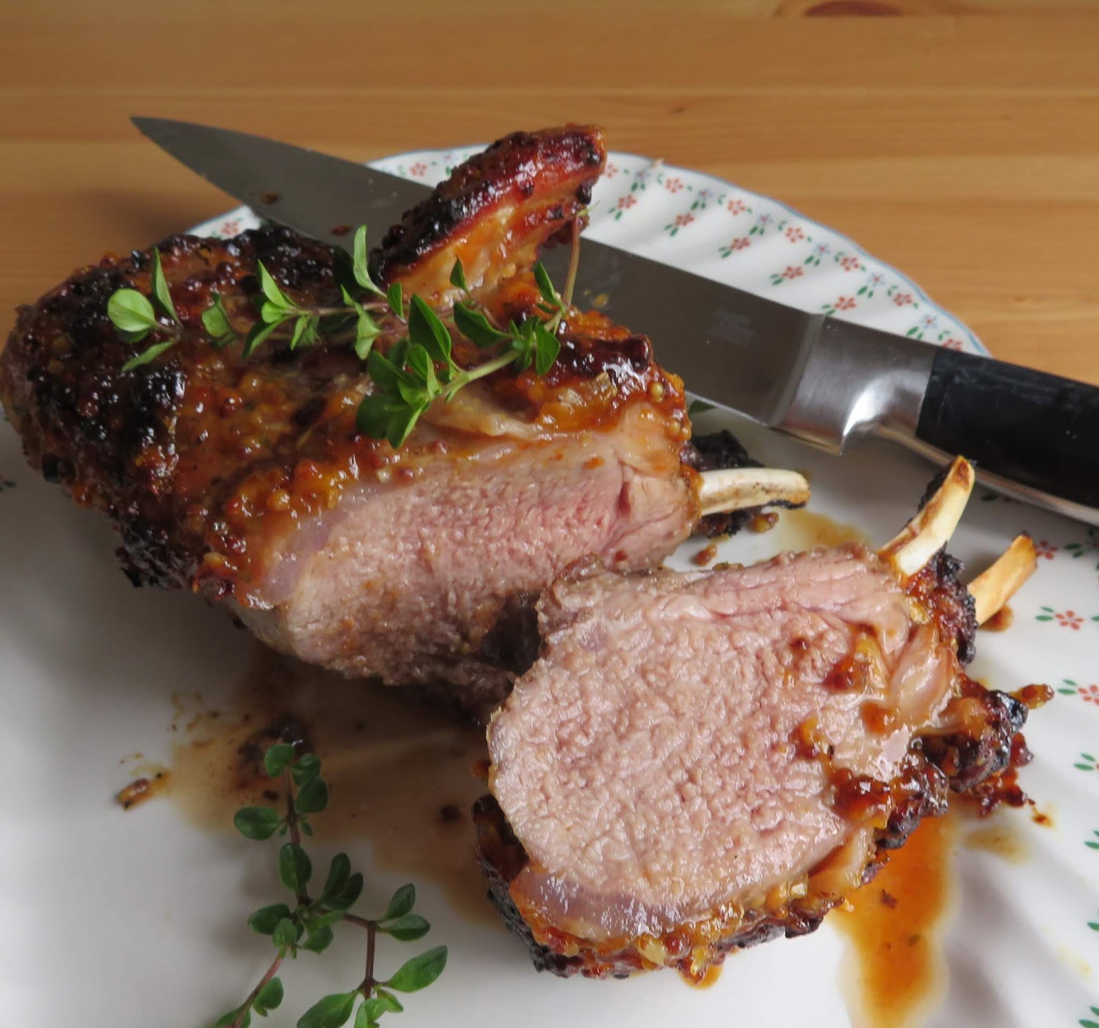 The English Kitchen Apricot & Mustard Glazed Rack of Lamb