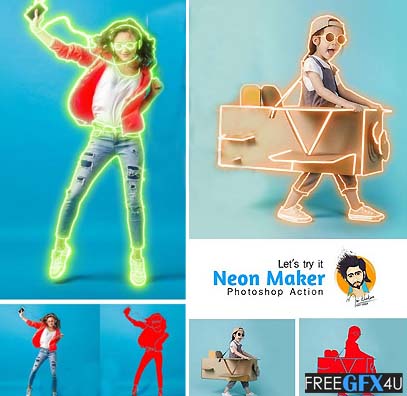 Download Photoshop Action Neon Maker Photoshop Action Neon Maker
