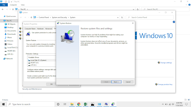 Cara mudah membuat system restore point di windows 10