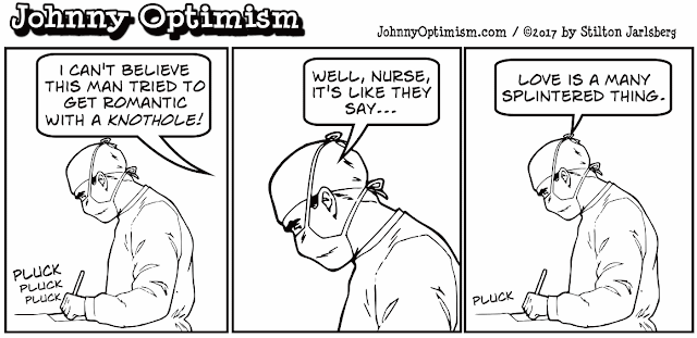 johnny optimism, medical, humor, sick, jokes, boy, wheelchair, doctors, hospital, stilton jarlsberg, surgeon, knothole, splinters, many splintered thing, love