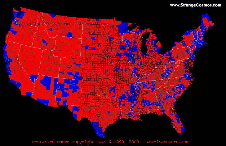 THE ASTUTE BLOGGERS: POLL: WHAT DO THE BLUE COUNTIES HAVE IN COMMON?