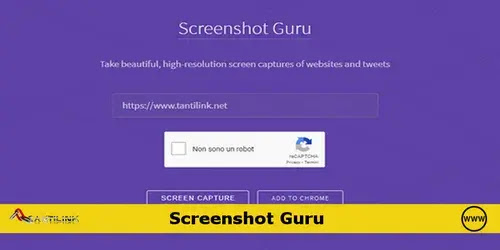 Screenshot Guru tool online per screenshot di pagine web