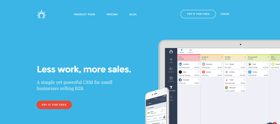 Salesflare helps you focus on customers and make more sales Input less data, make more sales with Salesflare