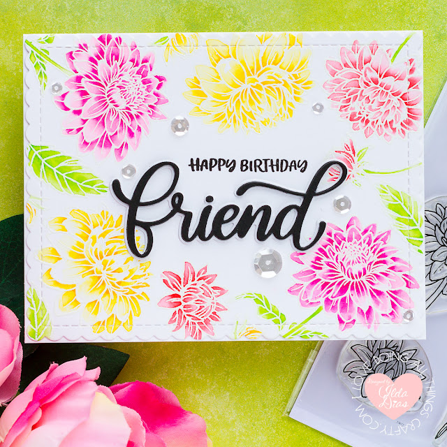 I Love Doing All Things Crafty: Dahlia Birthday Card | Jane's Doodles ...