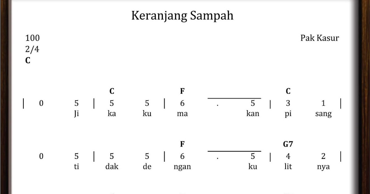 Not Angka Keranjang Sampah SEKITAR MUSIK