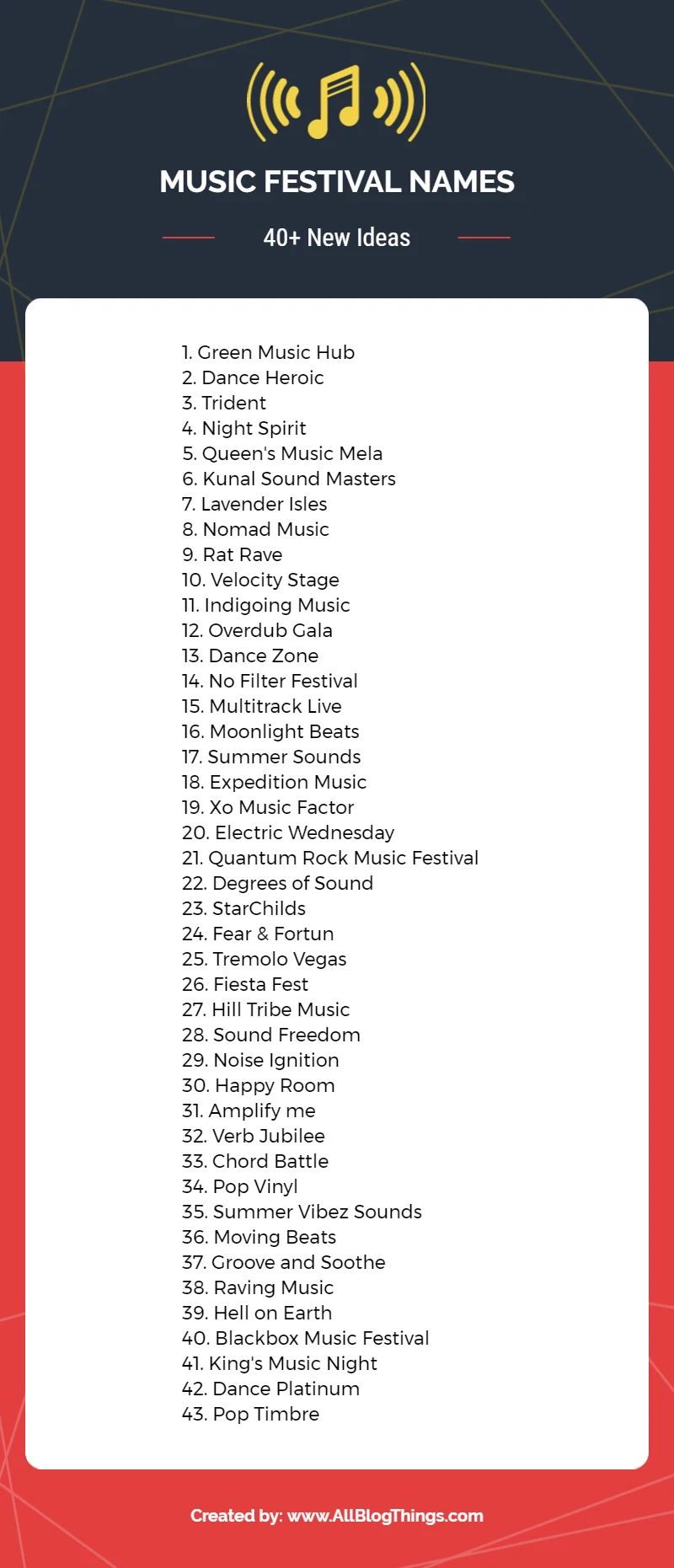 Music Festival Names [infographic]
