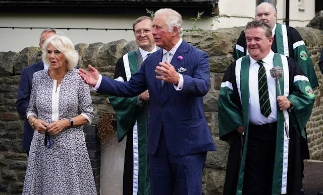 Duchess of Cornwall visited the town of Llantrisant and  newly restored building, the Llantrisant Guildhall Heritage and Visitor Centre