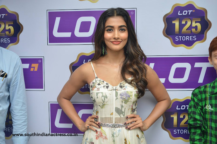 Pooja Hegde at Lot Mobile Store in Vijayawada