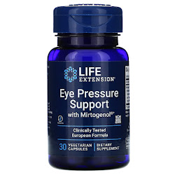 Life Extension, Поддержка нормального глазного давления с Mirtogenol, 30 растительных капсул