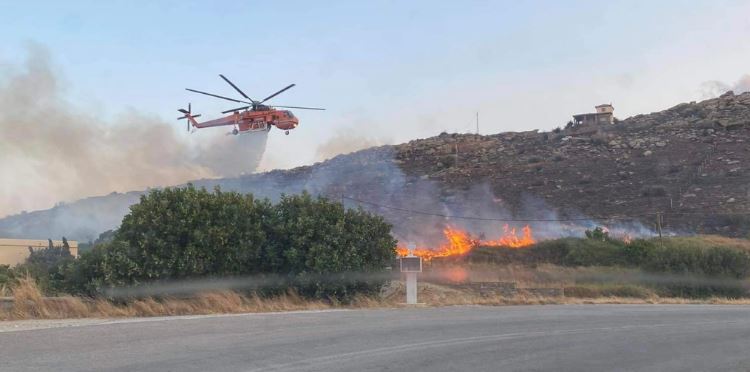 Φωτογραφία από φωτιά στην περιοχή τον Αύγουστο του 2021. 