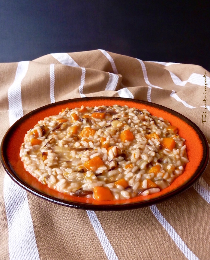 Di pasta impasta Risotto con radicchio e zucca