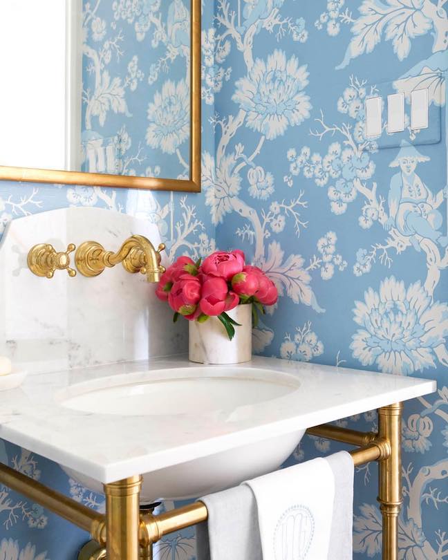 Chinoiserie Chic The Blue and White Powder Room