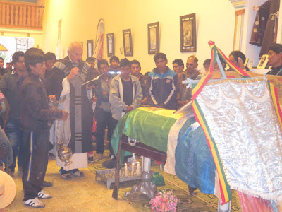 Verabschiedung in der Pfarrkirche von Esmoraca Bolivien