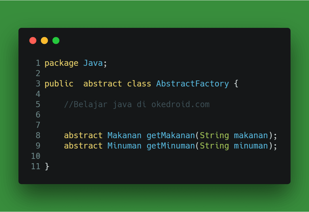Belajar Abstract Factory Pattern Pada Jadwal Java - Java Media Kita